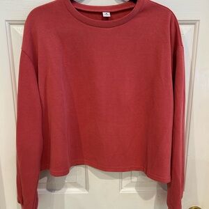 Women's Red Long Sleeve Top